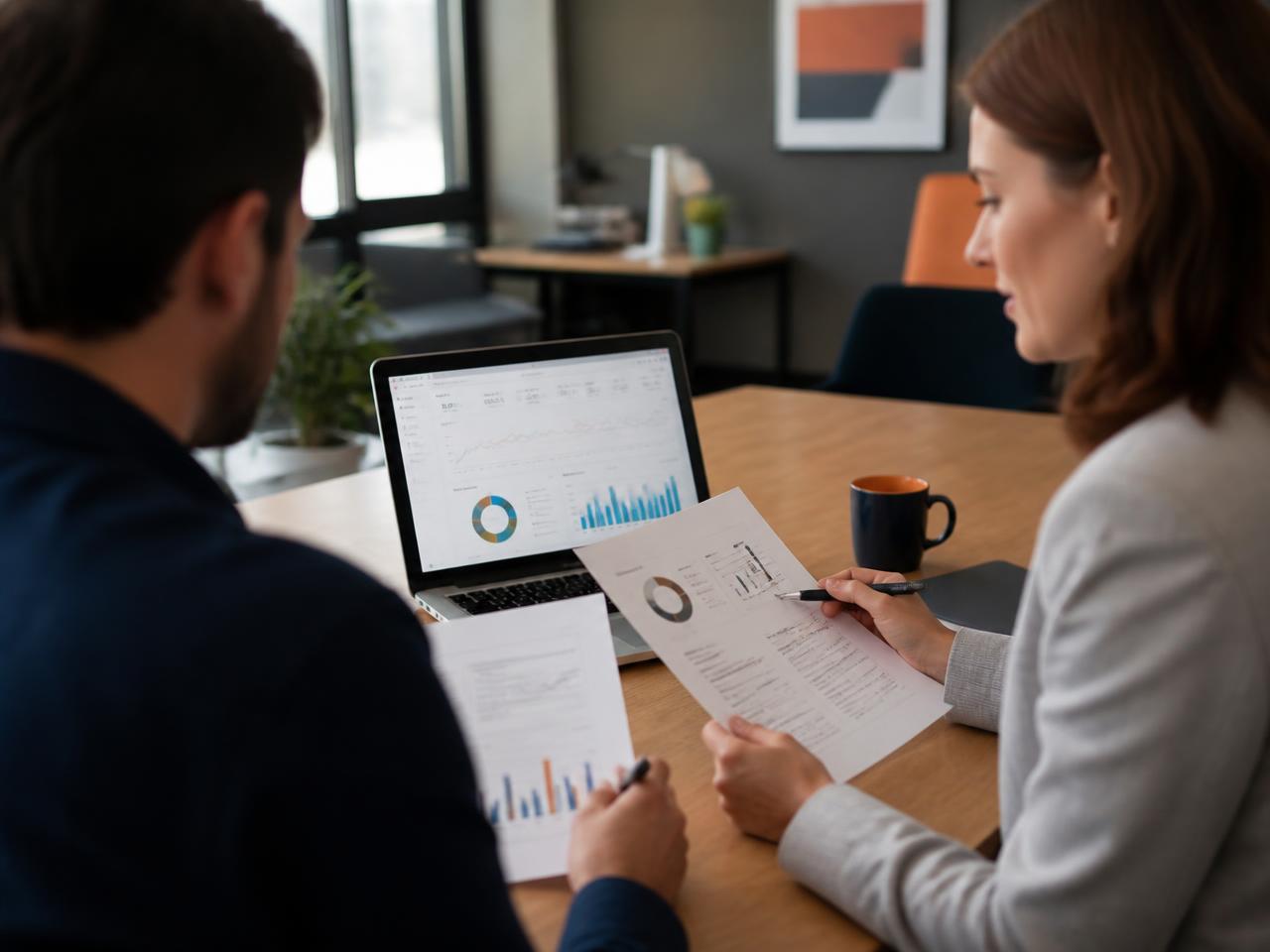 Valtrix Marketing strategist reviewing a lead generation performance dashboard